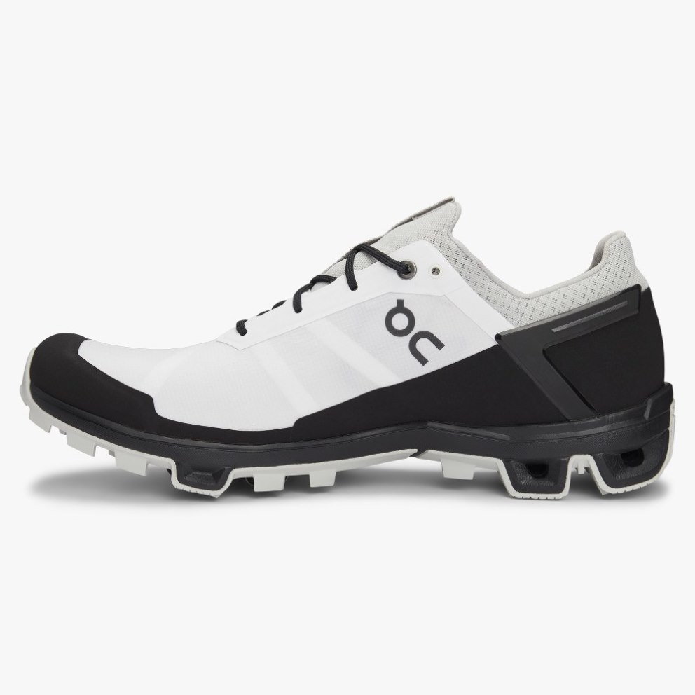 On Cloudventure Peak Men's Hiking Shoes White / Black | UK-5OJAM