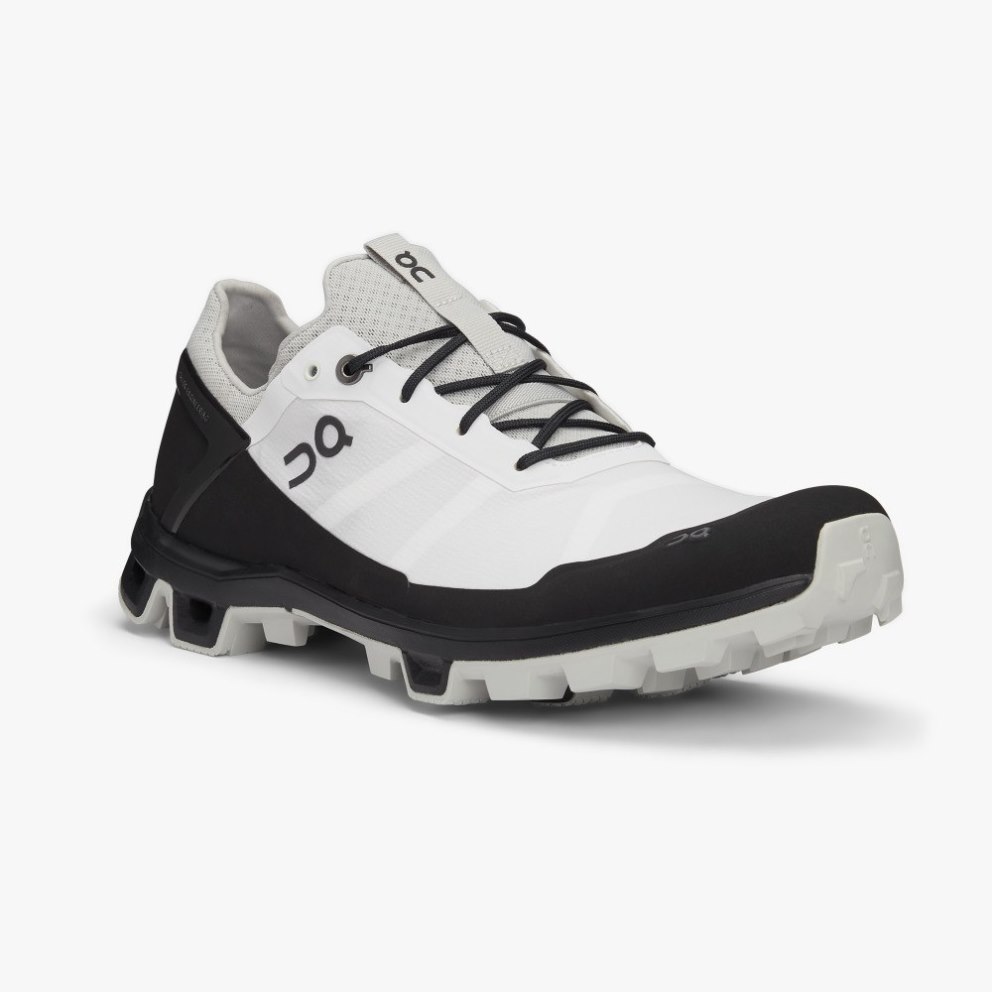 On Cloudventure Peak Men's Hiking Shoes White / Black | UK-5OJAM