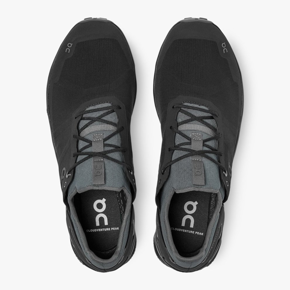 On Cloudventure Peak Men's Hiking Shoes Black | UK-78O5M
