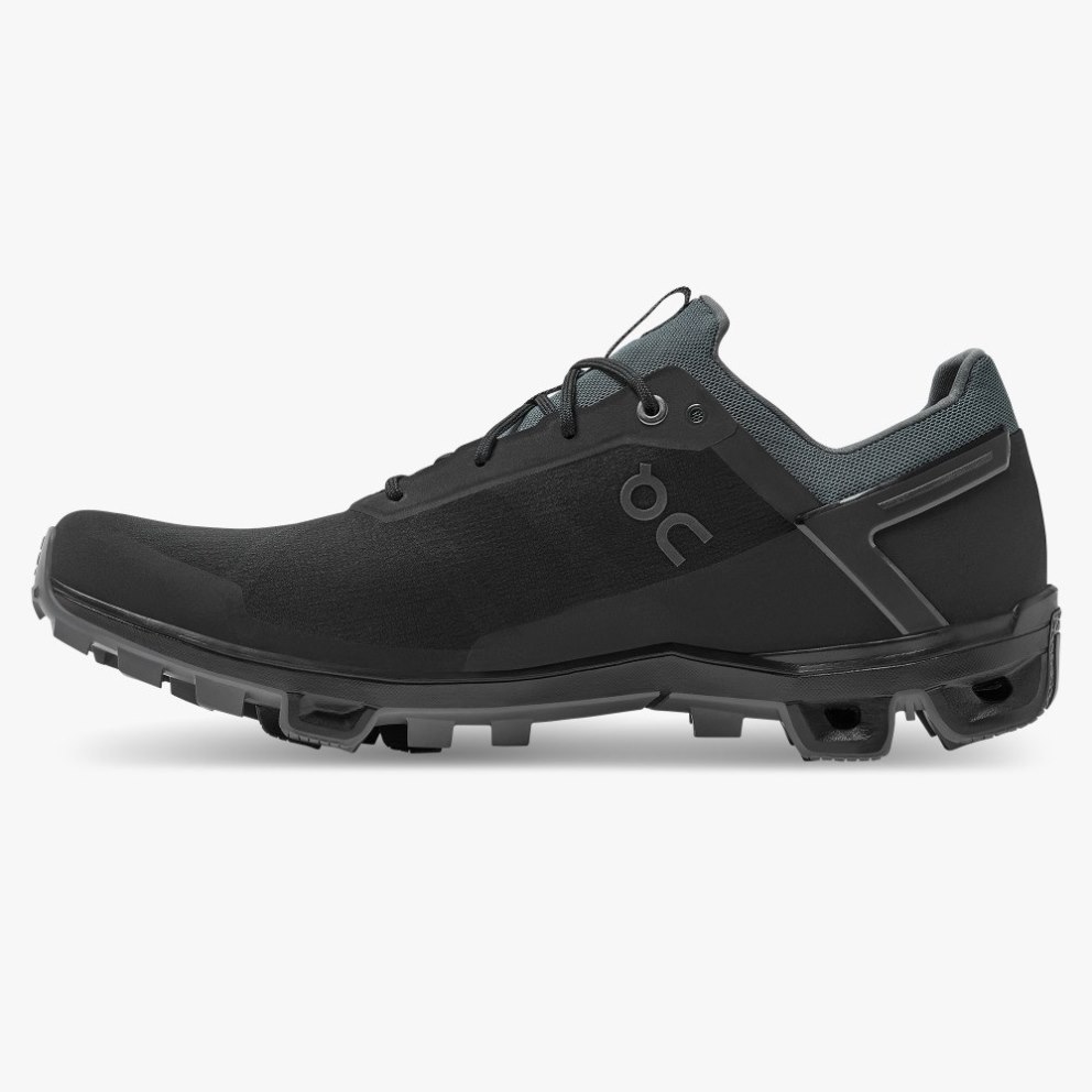 On Cloudventure Peak Men's Hiking Shoes Black | UK-78O5M