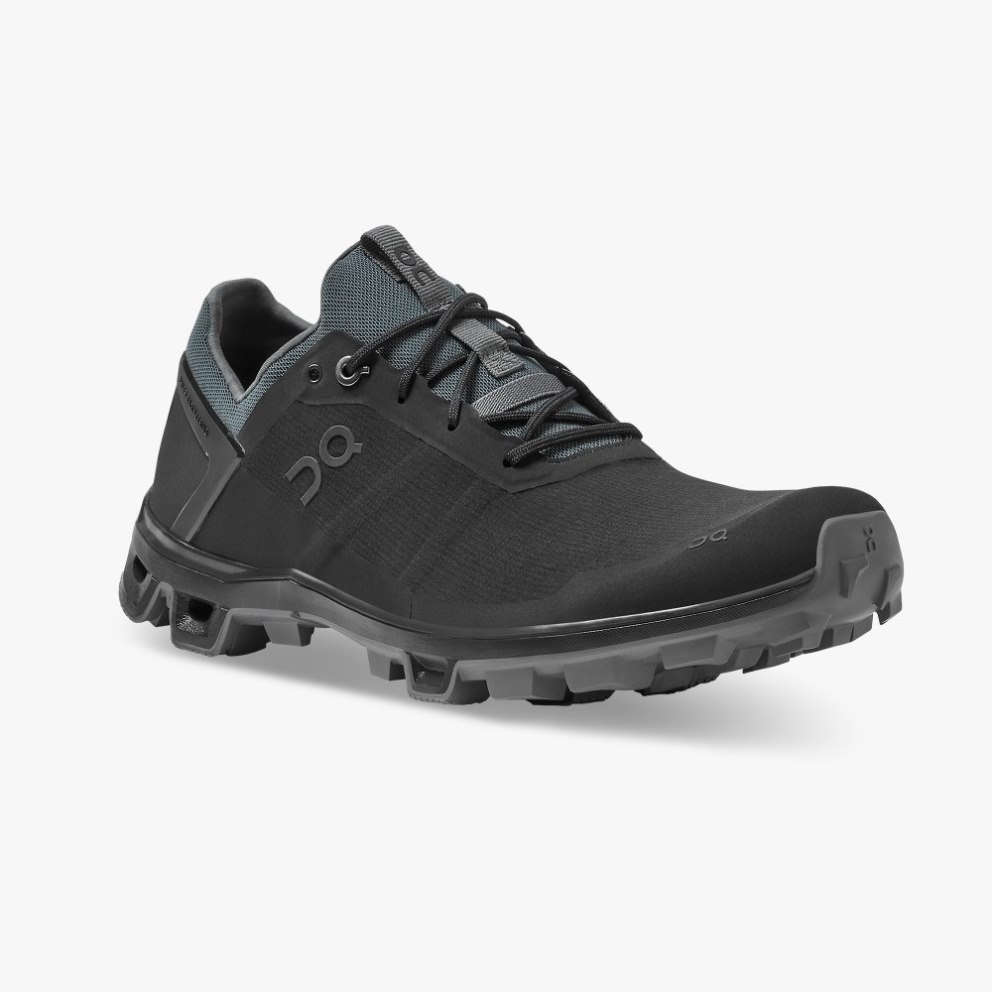On Cloudventure Peak Men's Hiking Shoes Black | UK-78O5M