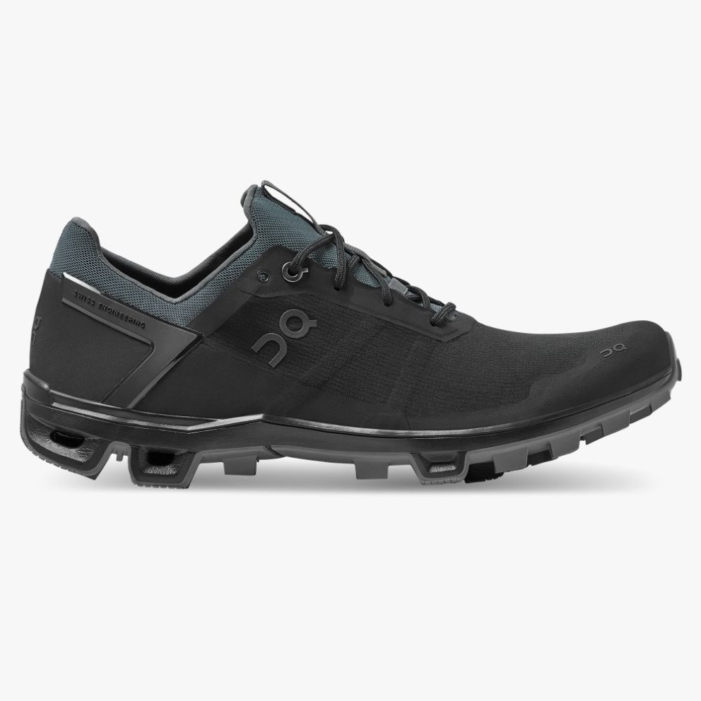 On Cloudventure Peak Men\'s Hiking Shoes Black | UK-78O5M