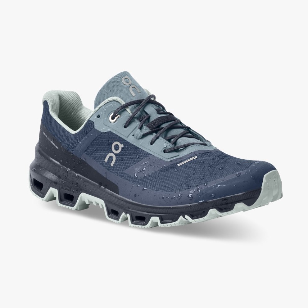 On Cloudventure Waterproof Men's Hiking Shoes Navy | UK-8126M