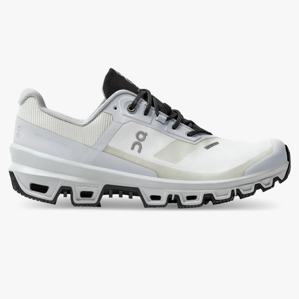 On Cloudventure Waterproof Women\'s Hiking Shoes Light Grey | UK-MO257