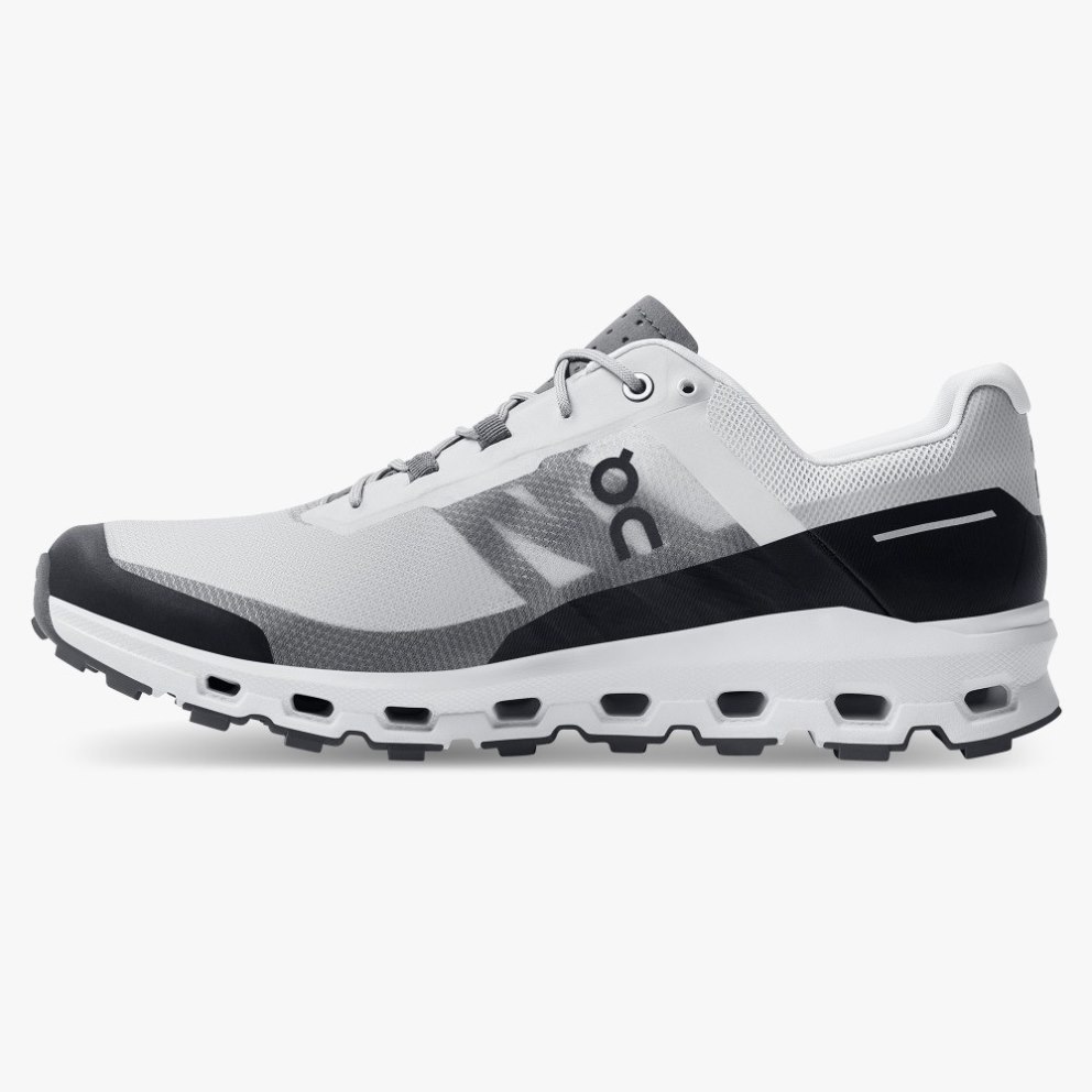 On Cloudvista Men's Hiking Shoes White / Black | UK-A5JM6