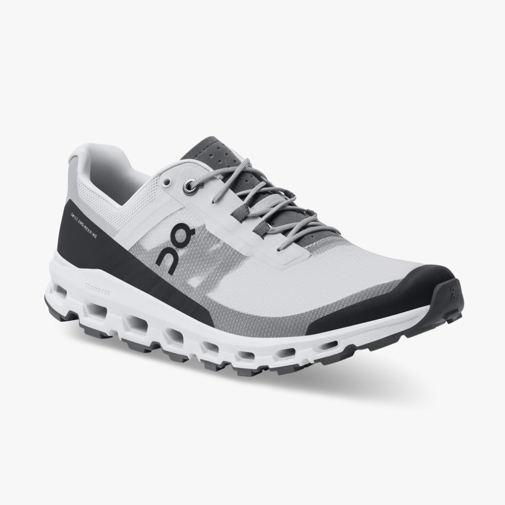 On Cloudvista Men's Hiking Shoes White / Black | UK-A5JM6