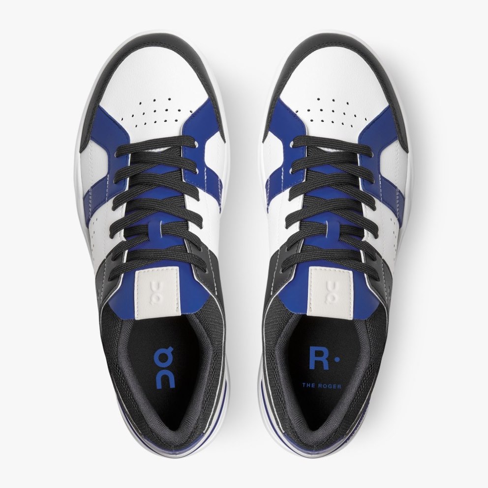On Cloud THE ROGER Clubhouse Men's Trainers White / Blue / Black | UK-127AM
