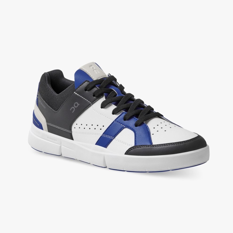 On Cloud THE ROGER Clubhouse Men's Trainers White / Blue / Black | UK-127AM