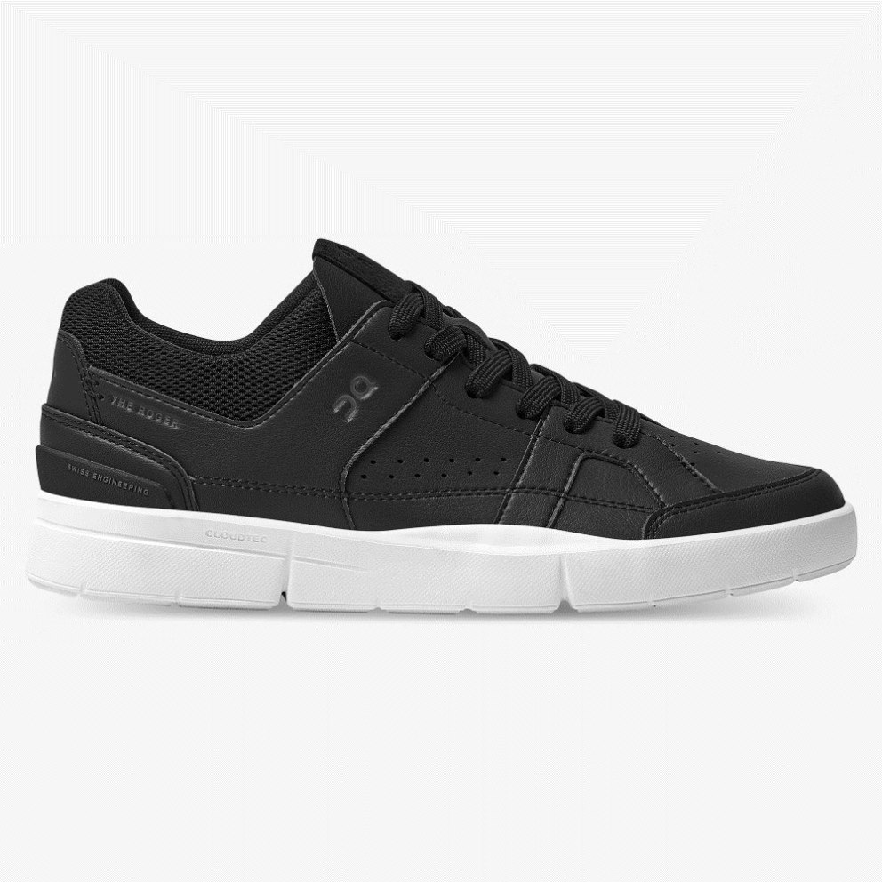 On Cloud THE ROGER Clubhouse Men\'s Trainers Black | UK-5AOM1