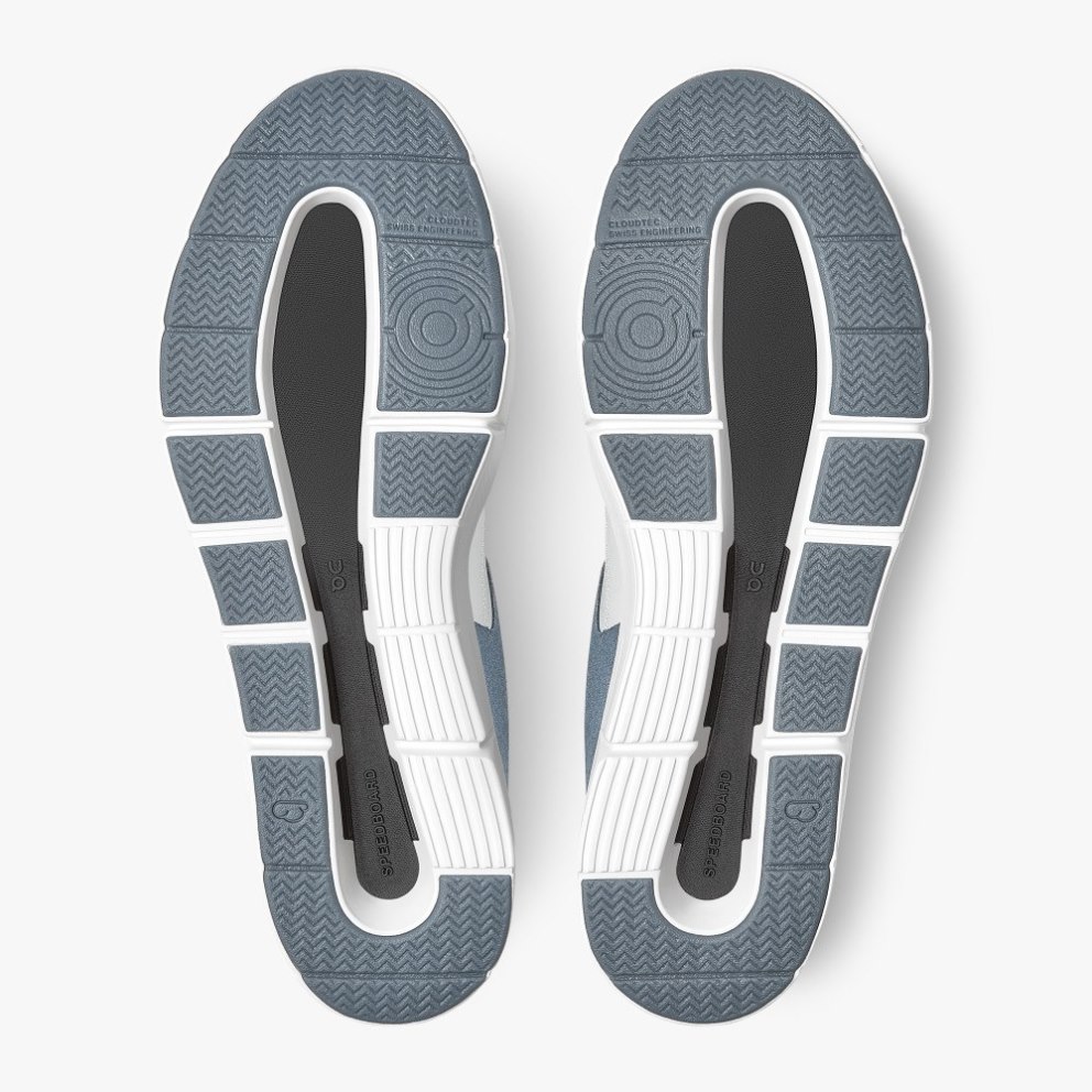 On Cloud THE ROGER Clubhouse Men's Trainers White / Blue / Black | UK-6J725