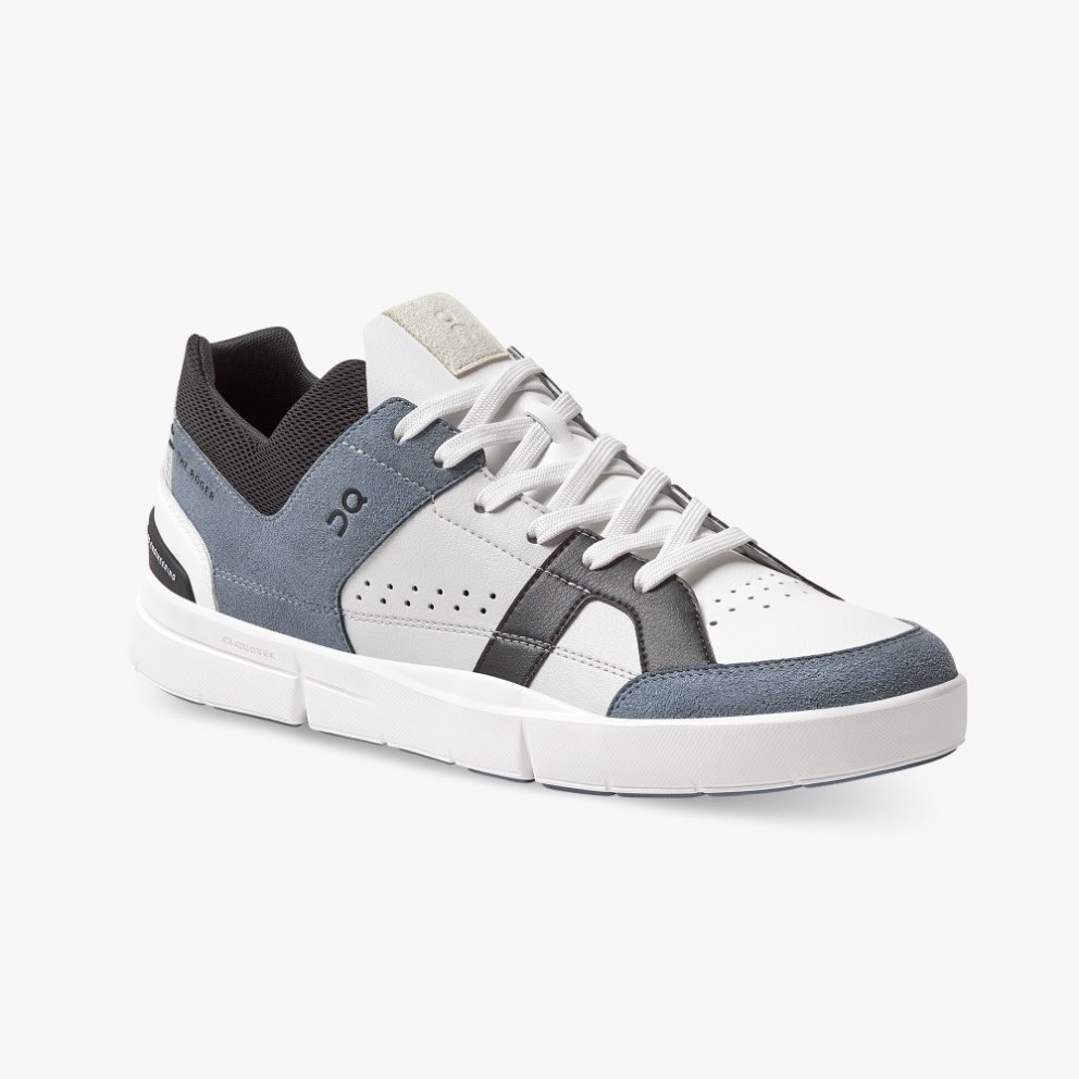 On Cloud THE ROGER Clubhouse Men's Trainers White / Blue / Black | UK-6J725