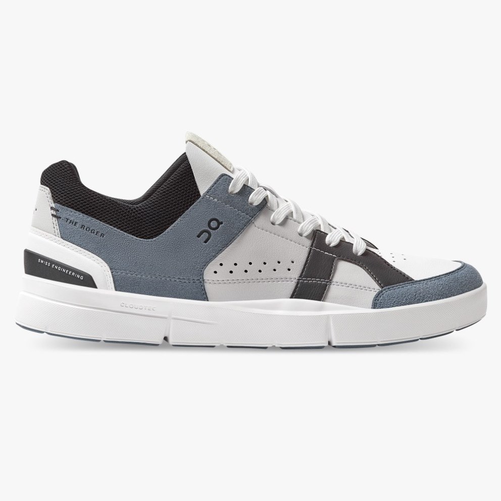 On Cloud THE ROGER Clubhouse Men\'s Trainers White / Blue / Black | UK-6J725