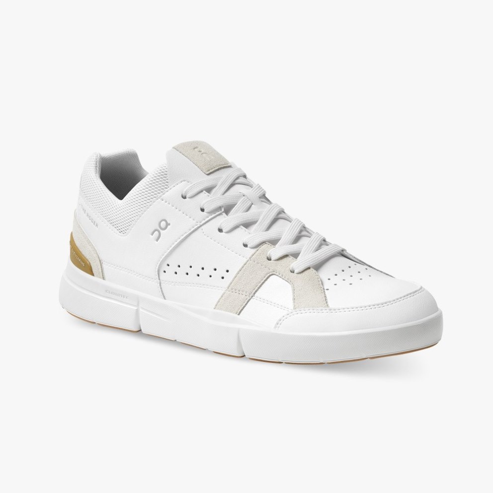 On Cloud THE ROGER Clubhouse Men's Trainers White | UK-7852M