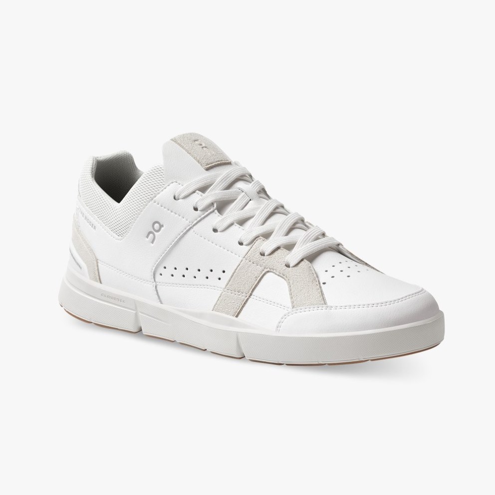 On Cloud THE ROGER Clubhouse Men's Trainers White | UK-M5JAO