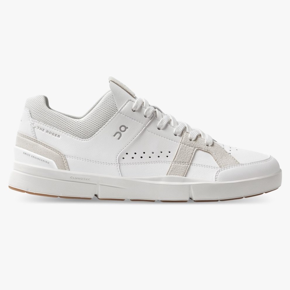 On Cloud THE ROGER Clubhouse Men\'s Trainers White | UK-M5JAO