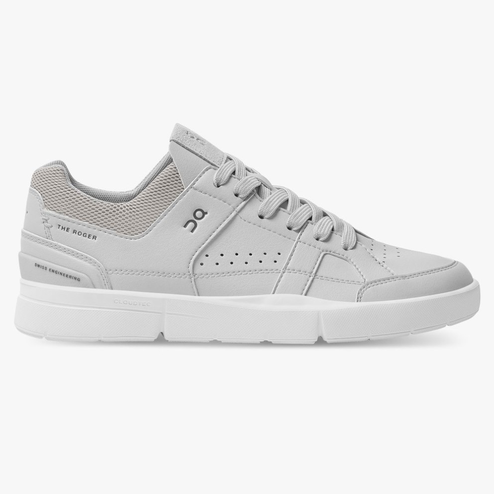 On Cloud THE ROGER Clubhouse Men\'s Trainers Light Grey | UK-MJ2O1