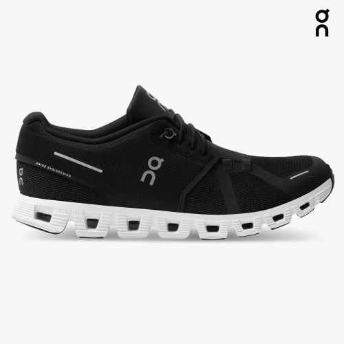 On Cloud 5 Men's Trainers Black | UK-A6715