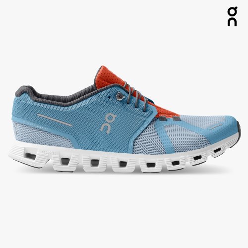 On Cloud 5 Push Men's Trainers Blue | UK-2A76J