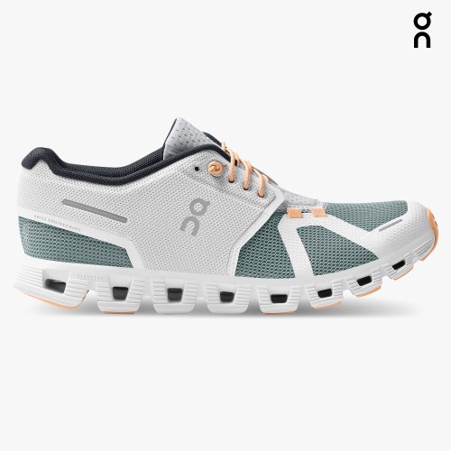 On Cloud 5 Push Women's Trainers White / Green | UK-OJ26A