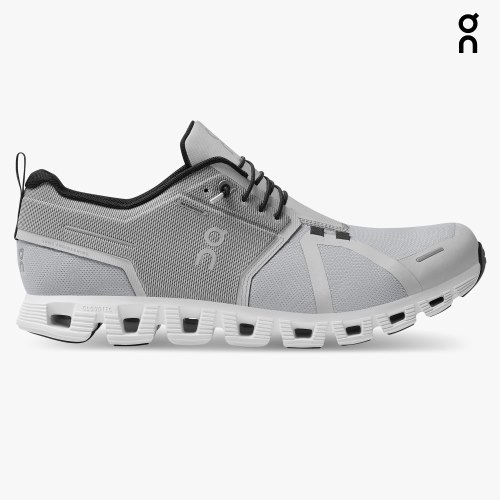 On Cloud 5 Waterproof Men's Trainers Light Grey | UK-OA82J
