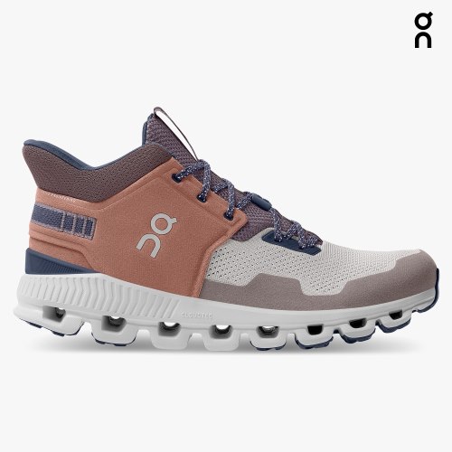 On Cloud Hi Edge Men's Trainers Brown / Grey | UK-81A26