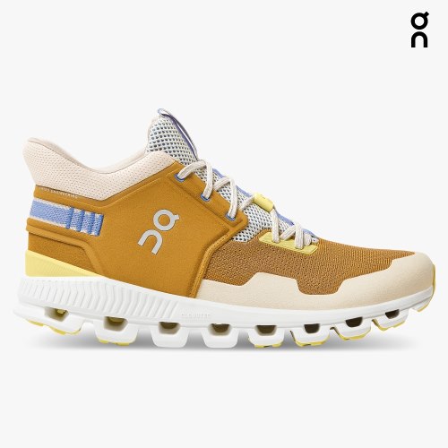 On Cloud Hi Edge Men's Trainers Mustard | UK-OAM87