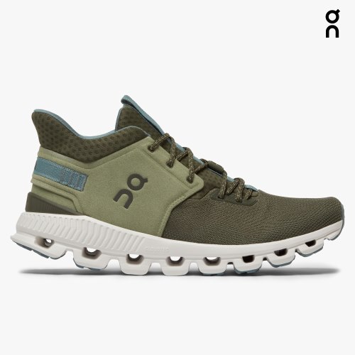 On Cloud Hi Edge Men's Trainers Olive | UK-52M86