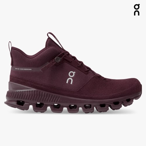 On Cloud Hi Women's Trainers Burgundy | UK-2AMO5