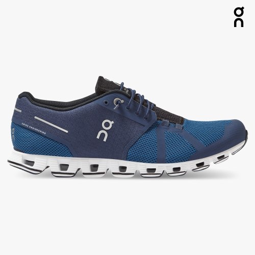 On Cloud Men's Trainers Blue | UK-A76J1
