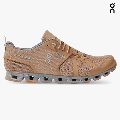 On Cloud Waterproof Men's Trainers Brown | UK-2OJ67