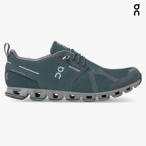 On Cloud Waterproof Men's Trainers Green | UK-2OJA7