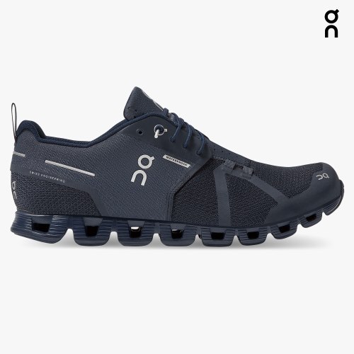 On Cloud Waterproof Men's Trainers Navy | UK-M6125
