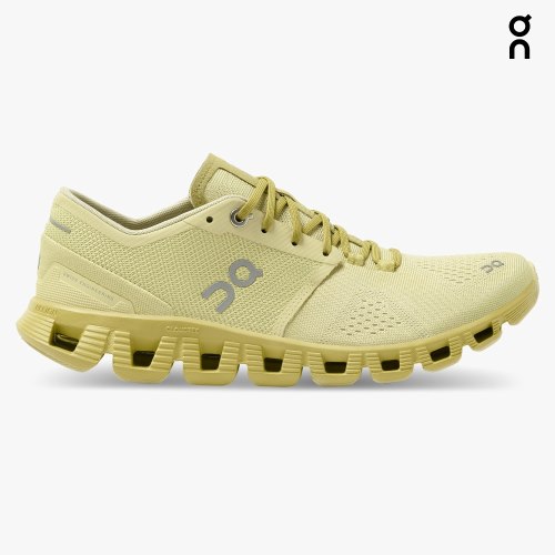 On Cloud X Women's Trainers Mustard | UK-285A7
