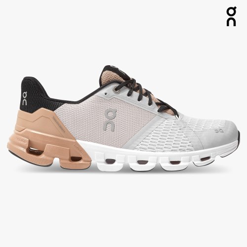 On Cloudflyer Women's Running Shoes Light Grey / Gold | UK-M2516