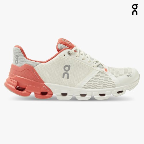On Cloudflyer Women's Running Shoes Cream / Coral | UK-M2J67