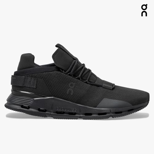 On Cloudnova Men's Trainers Black | UK-51A8O