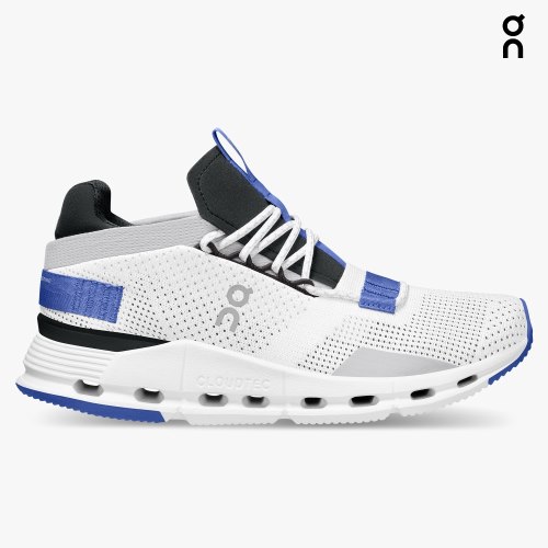 On Cloudnova Women's Trainers White / Blue | UK-8O1J6