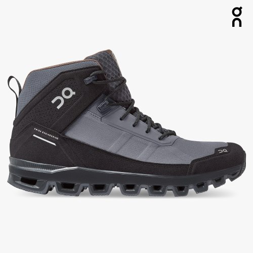 On Cloudridge Men's Hiking Boots Grey / Black | UK-51AJ6