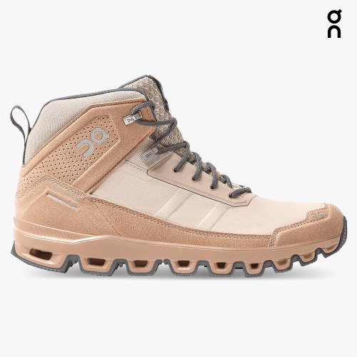 On Cloudridge Men's Hiking Boots Khaki | UK-75AJ8