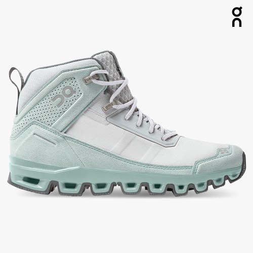 On Cloudridge Women's Hiking Boots White / Mint | UK-O5M1J