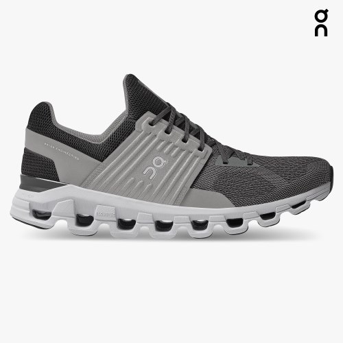 On Cloudswift Men's Running Shoes Black | UK-5O672