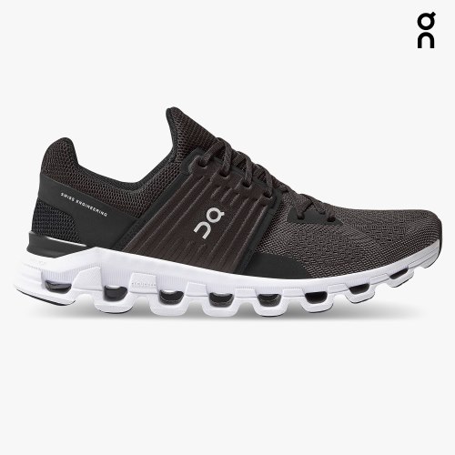 On Cloudswift Men's Running Shoes Black | UK-AJ815