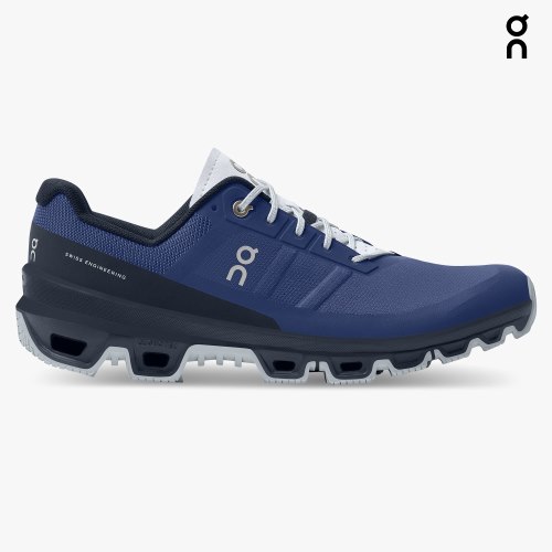 On Cloudventure Men's Hiking Shoes Navy | UK-AM2J8