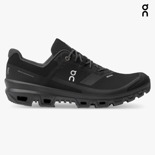 On Cloudventure Waterproof Men's Hiking Shoes Black | UK-1J756