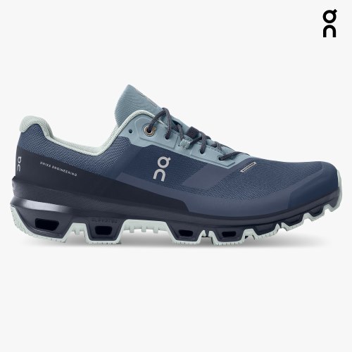 On Cloudventure Waterproof Men's Hiking Shoes Navy | UK-8126M