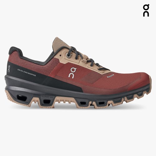 On Cloudventure Waterproof Women's Hiking Shoes Red | UK-JA856