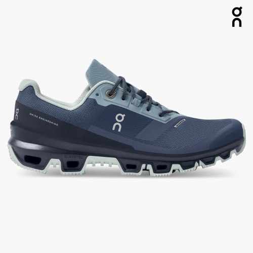 On Cloudventure Waterproof Women's Hiking Shoes Navy | UK-O2MJA