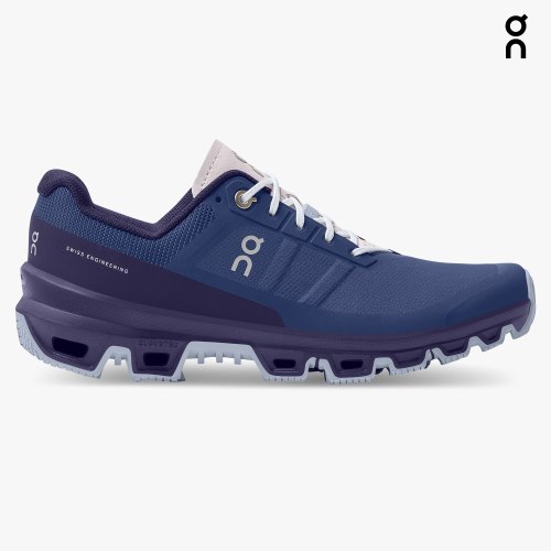 On Cloudventure Women's Hiking Shoes Navy | UK-8A65J