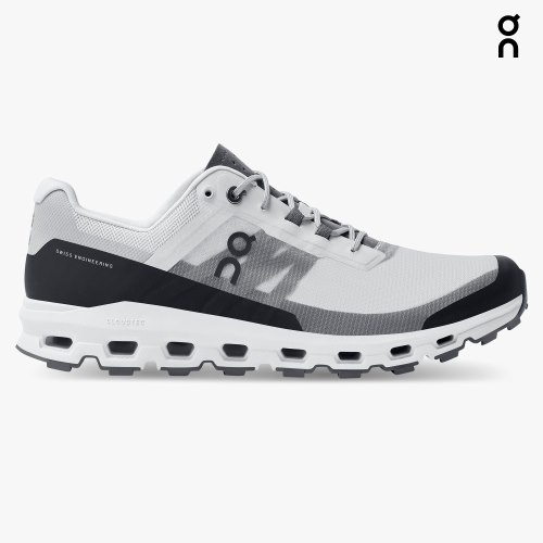 On Cloudvista Men's Hiking Shoes White / Black | UK-A5JM6